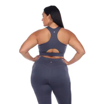 Slam Athletic Curvy Plus Collection Mesh Racer Back Sports Bra & Leggings Set