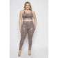 Slam Athletic Curvy Plus Collection Plus Marble Foil Print Sports (Legging Only)