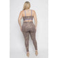 Slam Athletic Curvy Plus Collection Plus Marble Foil Print Sports (Legging Only)