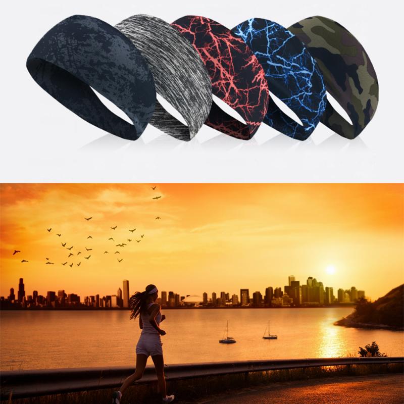 Unisex Printed Wide Sports Headband